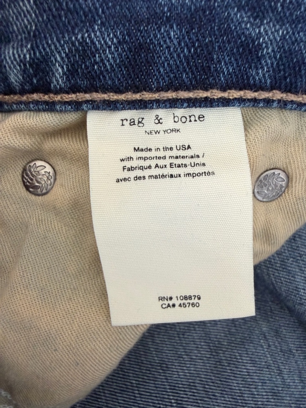 rag & bone Sofie High-Rise Ankle Ultra Wide Leg Jeans Leland Blue Size 29 GUC - Picture 12 of 14